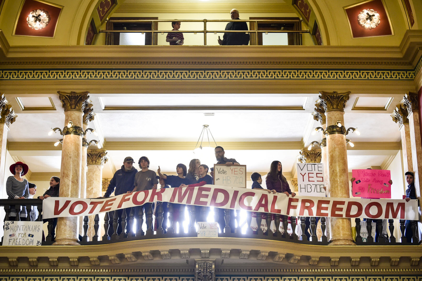 Supporters of House Bill 702,
